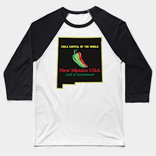 New Mexico, Chile Capital of the World Baseball T-Shirt